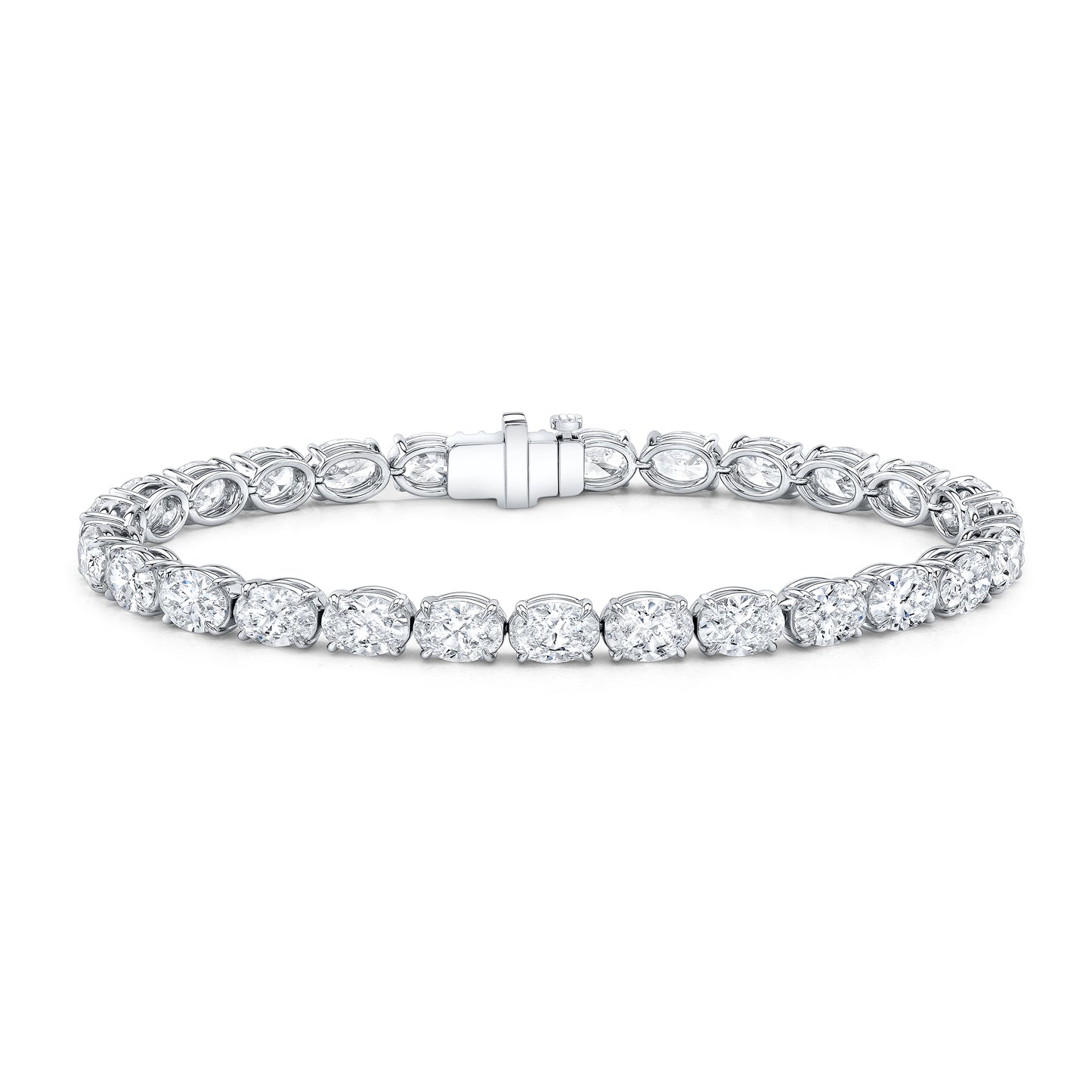 Thirteen Carat Oval East-West Tennis Bracelet