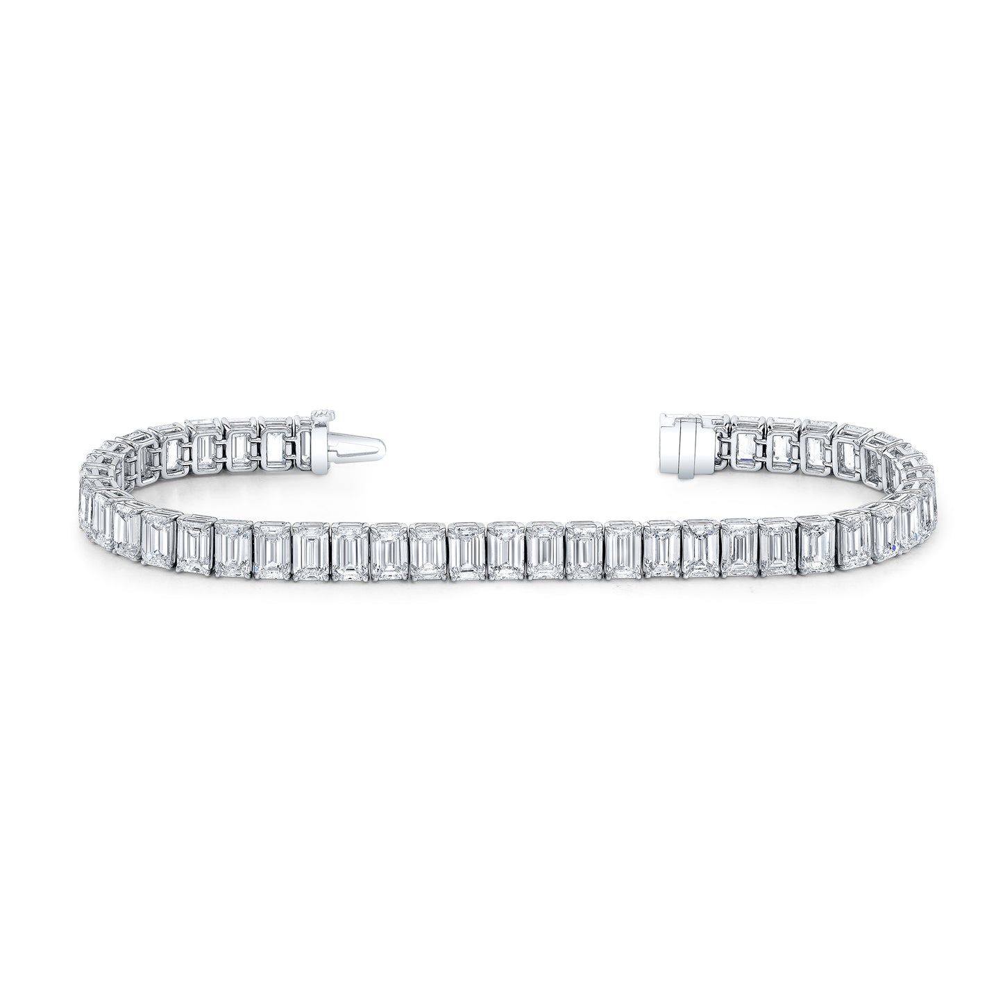 Twenty-Two Carat Emerald Cut Tennis Bracelet