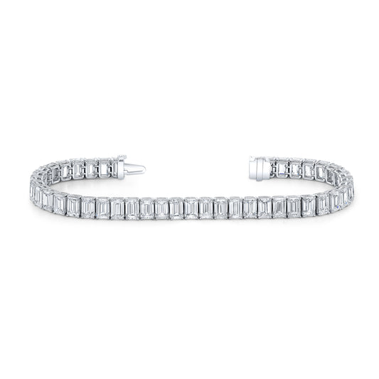 Twenty-Two Carat Emerald Cut Tennis Bracelet
