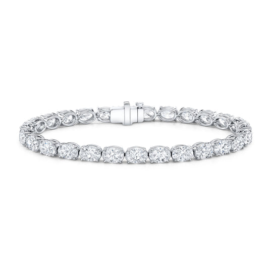 Thirteen Carat Oval East-West Tennis Bracelet